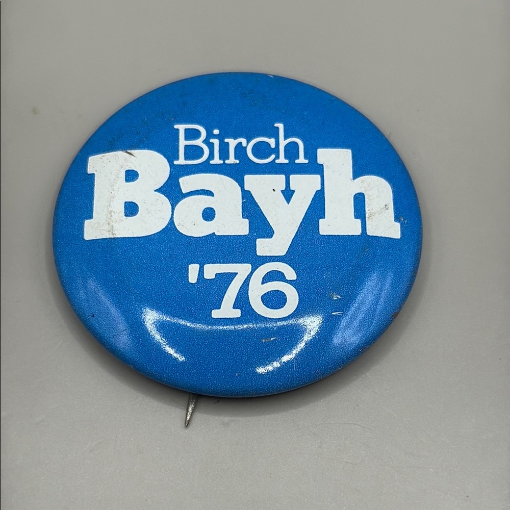 Vintage Blue Birch Bayh 1976 Presidential Campaign Button Pinback Pin